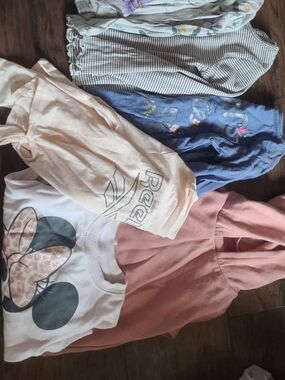 Girls Mixed Tops Bundle - Pink, Peach, Blue, White